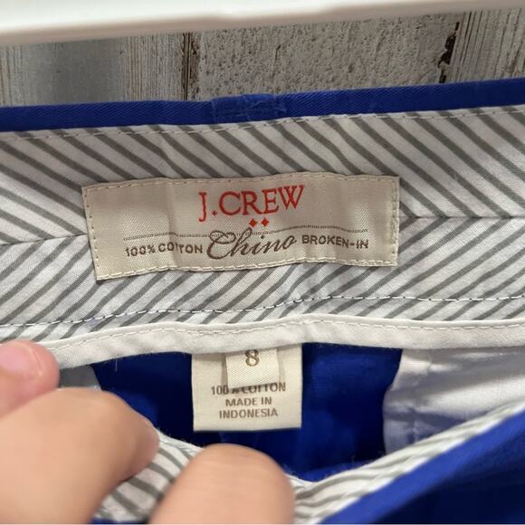 JCrew Factory Royal Blue 7” Broken In Chino Shorts Preppy 78539 - Picture 2 of 6